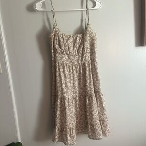 Floral Beige Summer Dress
